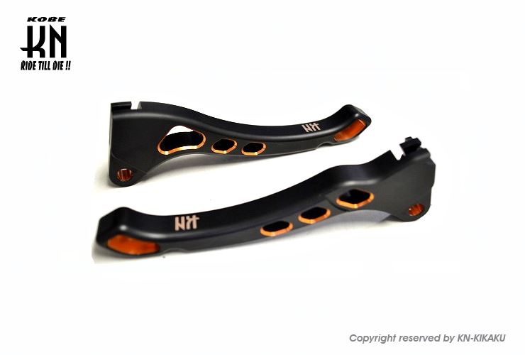 デュアルカラーレバードラム3 マットブラック/オレンジ ディオ/スーパーディオ(AF18/27) バイク ハンドル パーツ