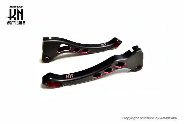 デュアルカラーレバードラム3 マットブラック/レッド ディオ/スーパーディオ(AF18/27) バイク ハンドル パーツ