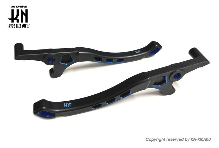 デュアルカラーブレーキレバー マットブラック/ブルー シグナスグリファスABS/X FORCE/AUGUR バイク