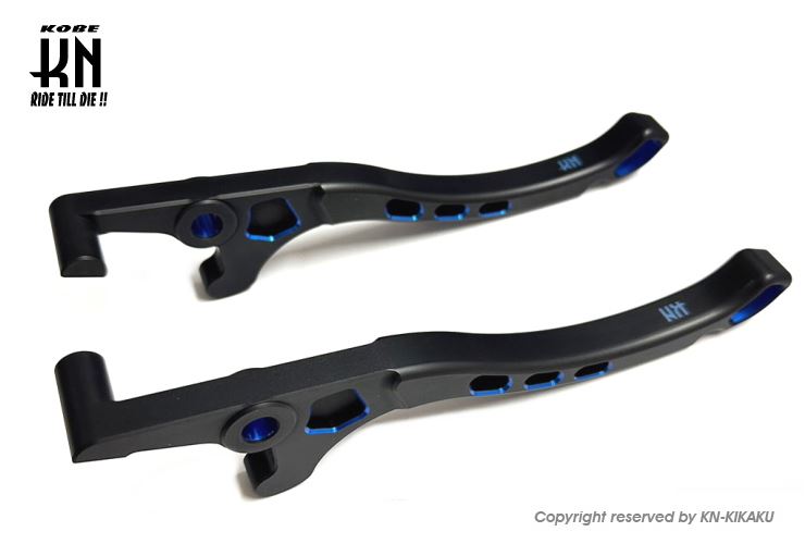 デュアルカラーブレーキレバー マットブラック/ブルー シグナスグリファスABS/X FORCE/AUGUR バイク
