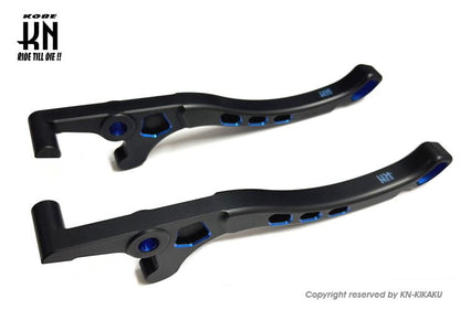 デュアルカラーブレーキレバー マットブラック/ブルー シグナスグリファスABS/X FORCE/AUGUR バイク