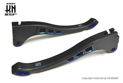 デュアルカラーレバー マットブラック/ブルー タイプ3 ジャイロ系 バイク