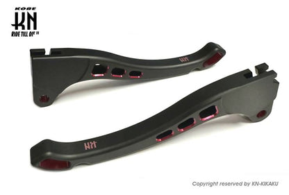 デュアルカラーレバー マットブラック/レッド タイプ3 ジャイロ系 バイク