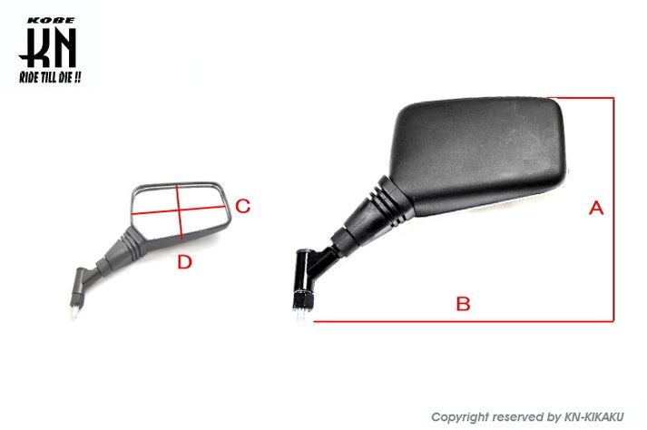 PCZ Mirror Black Left and Right 8mm Standard Thread Set