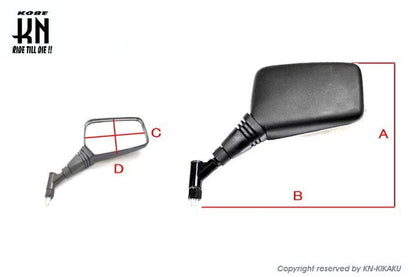 PCZ Mirror Black Left and Right 8mm Standard Thread Set