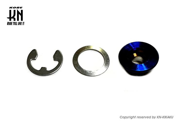 ディスクローターピン2/クリップセット ステンレス チタンカラー バイク