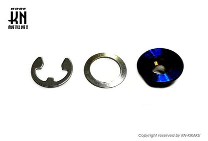 ディスクローターピン2/クリップセット ステンレス チタンカラー バイク