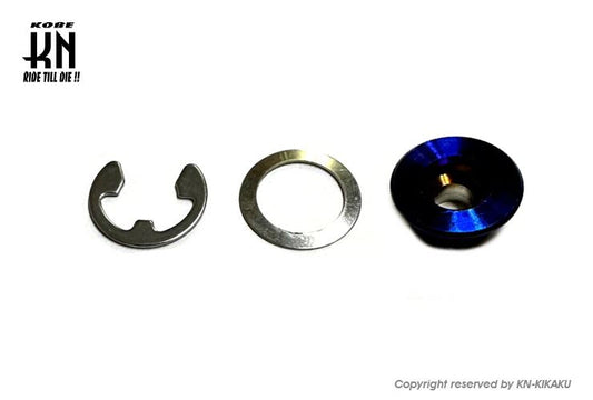 ディスクローターピン2/クリップセット ステンレス チタンカラー バイク