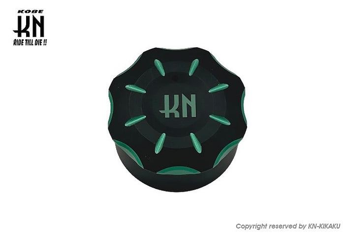 Billet Dual Oil Tank Cap Green