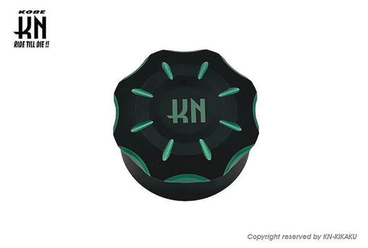 Billet Dual Oil Tank Cap Green