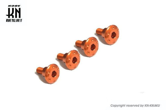 Aluminum Fender Bolt Set, Orange, M6, Cygnus Gryphus 6th Gen, 4 Pcs, Motorcycle Exterior Parts, Dress-up