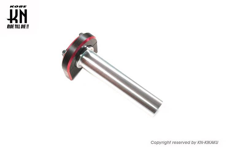 デュアルカラーアルミCNCスーパーナローハイスロットル2 ブラック/レッド 22.2mm用 ホンダ系スクーター等 バイク ハンドル パーツ