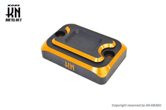 アルミCNCマスターシリンダーキャップ マットブラック/オレンジ NS-1 NSR50/80等 バイク ブレーキ パーツ