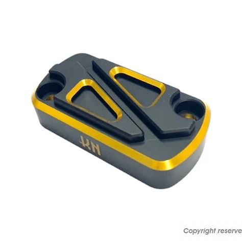 マスターシリンダーカバー マットブラック/ゴールド ディオSR スーパーディオ/SR/ZX/バハ ライブディオ/SR/ZX PCX125