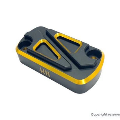 マスターシリンダーカバー マットブラック/ゴールド ディオSR スーパーディオ/SR/ZX/バハ ライブディオ/SR/ZX PCX125