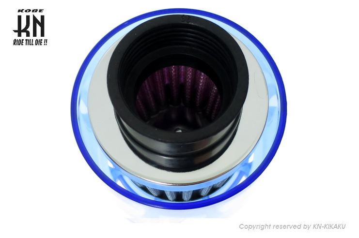 Power Filter Straight Blue Type 2 35-37mm Universal Motorcycle Intake Parts