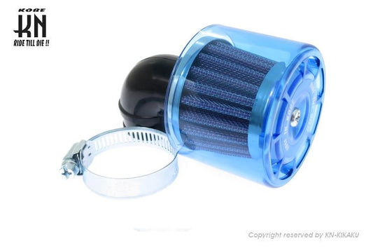 Power Filter Blue Type 2 90 Degree / 35-37mm Universal Motorcycle Intake Part
