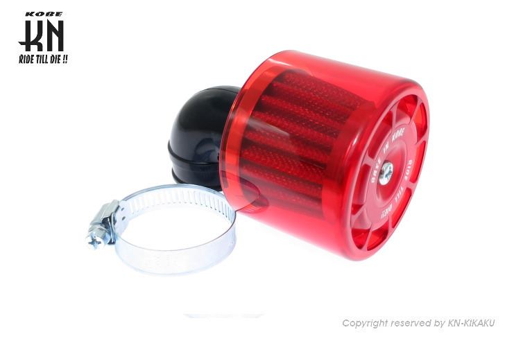 Power Filter Red Type 2 90-degree/35-37mm Universal Motorcycle Intake Parts