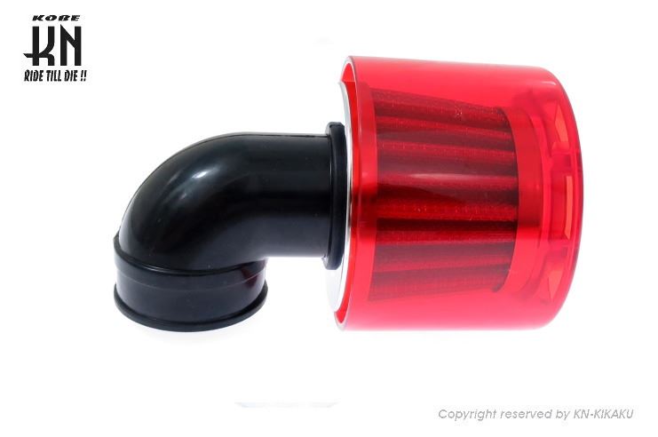 Power Filter Red Type 2 90-degree/35-37mm Universal Motorcycle Intake Parts