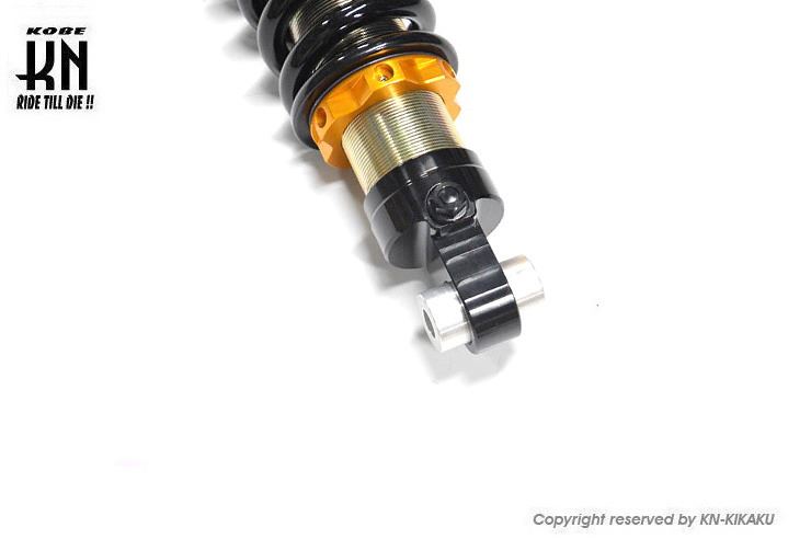 スーパーショック2 減衰調整付/車高調整付 ゴールド 331.5/336.5mm TW200 バイク サスペンション パーツ
