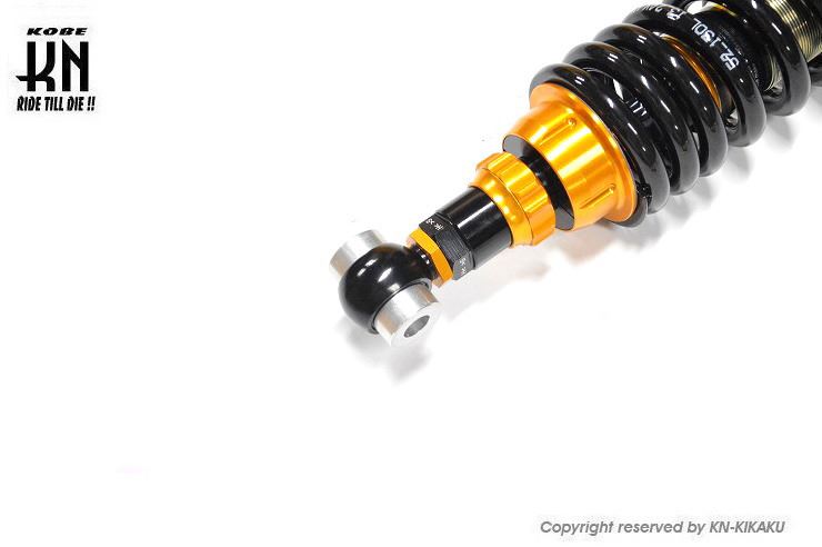 スーパーショック2 減衰調整付/車高調整付 ゴールド 331.5/336.5mm TW200 バイク サスペンション パーツ