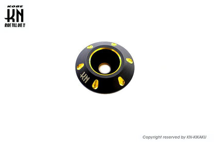 デュアルカラーホイールセンターキャップ スチールホイール マットブラック/ゴールド ディオSR Gダッシュ等 バイク 外装 パーツ