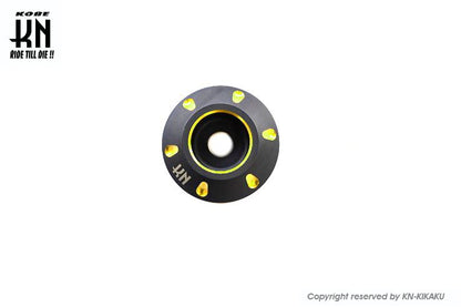 デュアルカラーホイールセンターキャップ スチールホイール マットブラック/ゴールド ディオSR Gダッシュ等 バイク 外装 パーツ