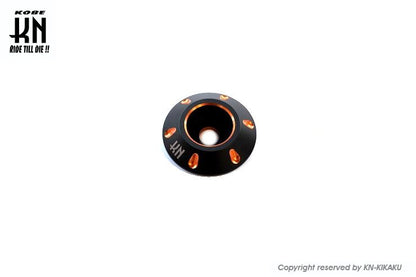 デュアルカラーホイールセンターキャップ スチールホイール マットブラック/オレンジ ディオSR Gダッシュ等 バイク 外装 パーツ