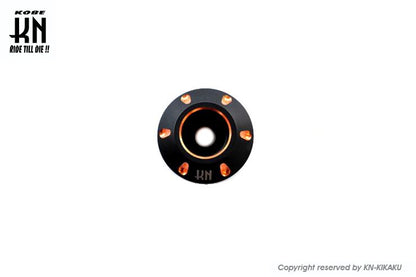デュアルカラーホイールセンターキャップ スチールホイール マットブラック/オレンジ ディオSR Gダッシュ等 バイク 外装 パーツ