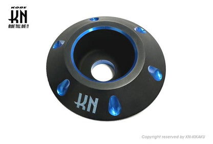 デュアルカラーホイールセンターキャップ5 キャストホイール マットブラック/ブルー ライブディオZX スマートディオZ4 バイク