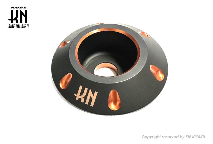 デュアルカラーホイールセンターキャップ2 キャストホイール マットブラック/オレンジ ライブディオZX スマートディオZ4 バイク