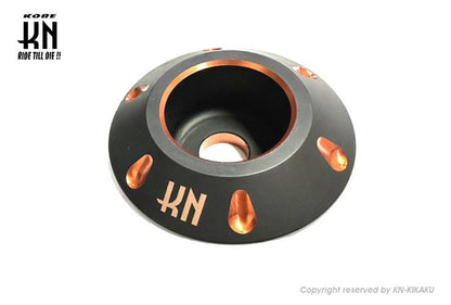 デュアルカラーホイールセンターキャップ2 キャストホイール マットブラック/オレンジ ライブディオZX スマートディオZ4 バイク