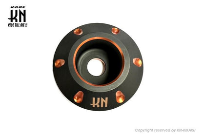 デュアルカラーホイールセンターキャップ2 キャストホイール マットブラック/オレンジ ライブディオZX スマートディオZ4 バイク