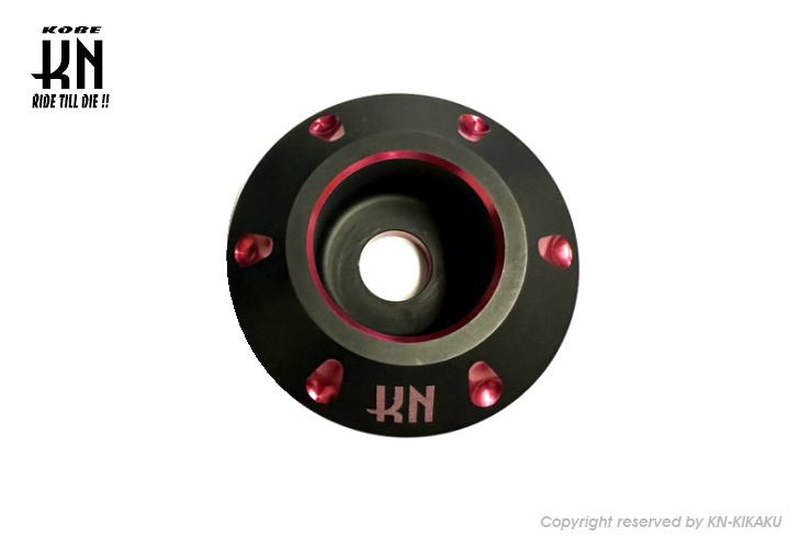 デュアルカラーホイールセンターキャップ6 キャストホイール マットブラック/レッド ライブディオZX スマートディオZ4 バイク