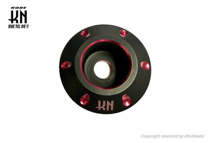 デュアルカラーホイールセンターキャップ6 キャストホイール マットブラック/レッド ライブディオZX スマートディオZ4 バイク