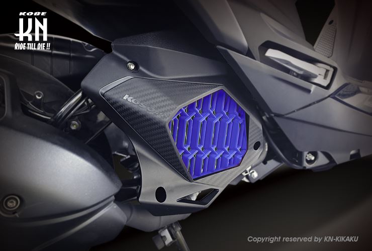 KOSO ラジエーターカバー ブルー シグナスGRYPHUS(6型)/BWS125(3型)/NMAX125/155(2型/V2)/X FORCE バイク