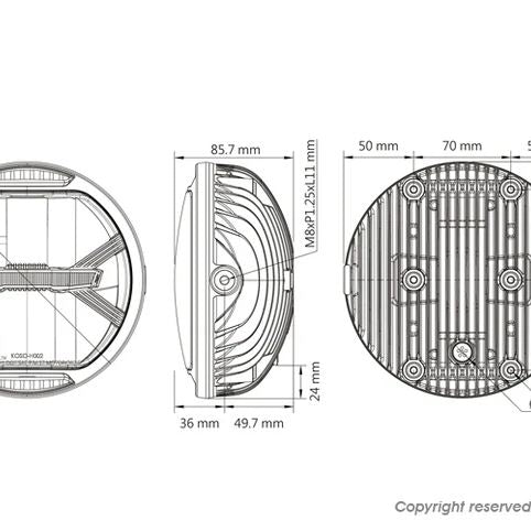 KOSO LEDヘッドライト 170mm×85.7mm 約920g 汎用
