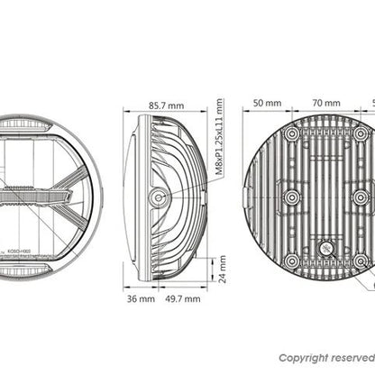 KOSO LEDヘッドライト 170mm×85.7mm 約920g 汎用