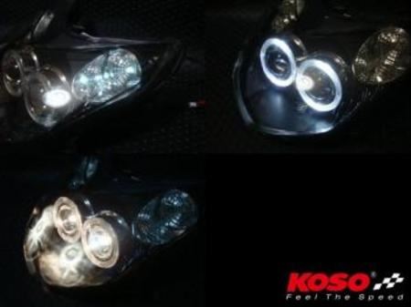KOSO DUAL HALO Projector Light Assembly [BLACK/WHITE] Limited CYGNUS X 2nd Gen