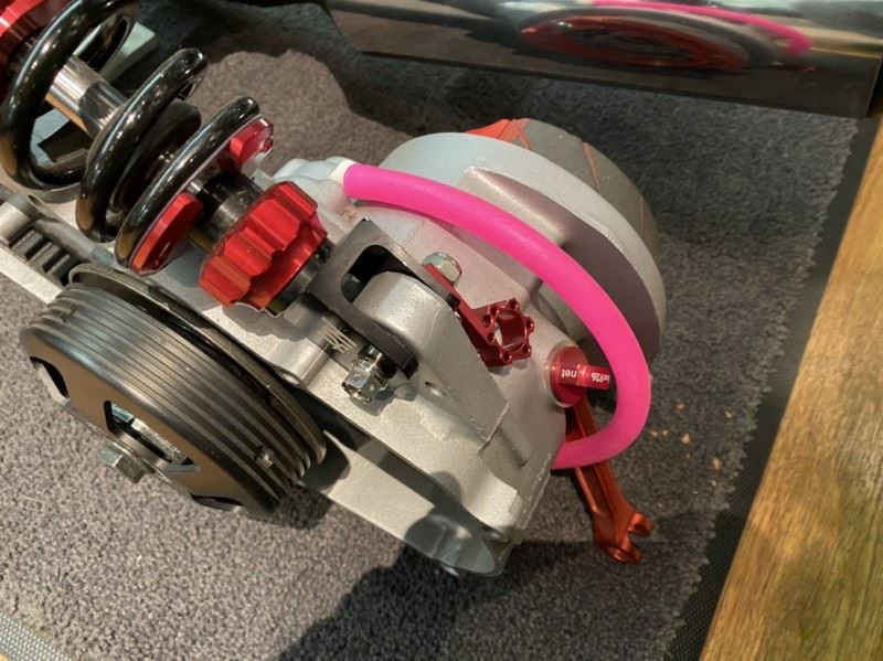 KOSO ファッションホース レッド 内径8mm/長さ285mm ヤマハ系スクーター バイク