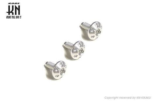 Dress-up Aluminum Bolts, Silver M6, 3 pcs, Motorcycle Exterior Parts, Dress-up