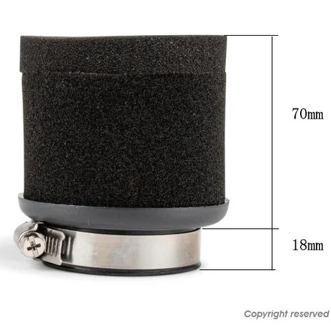 Motoforce 汎用エアフィルター ブラック 内径約48mm 汎用