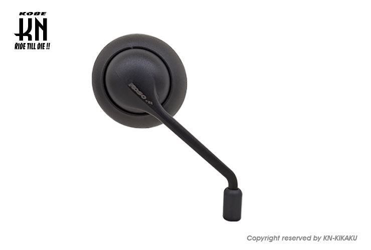 KOSOバックミラー ラウンドビューミラー クリアーレンズ ブラック ネジ径 8/10mm 左右セット バイク