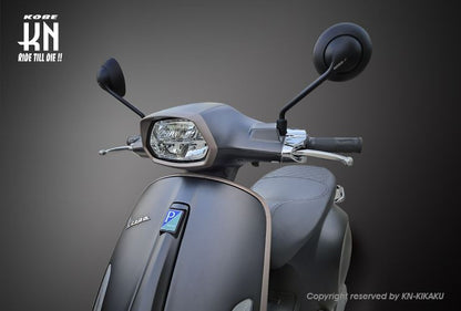 KOSOバックミラー ラウンドビューミラー クリアーレンズ ブラック ネジ径 8/10mm 左右セット バイク