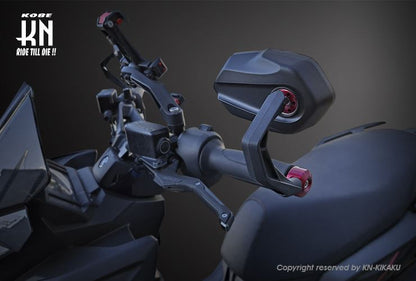 KOSOバックミラー ブレイドビューミラー クリアーレンズ ブラック ネジ径 8/10mm 汎用 左右セット バイク