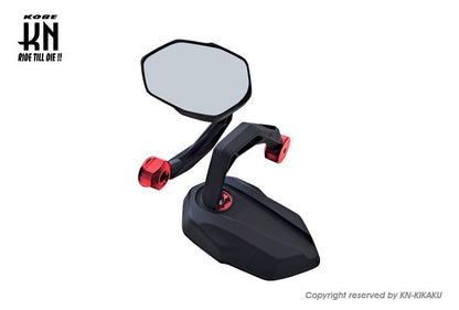 KOSOバックミラー ブレイドビューミラー クリアーレンズ レッド ネジ径 8/10mm 汎用 左右セット バイク
