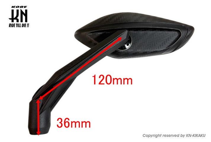 Rearview Mirror GT Mirror Type 2 Clear Lens Screw Diameter 8/10mm