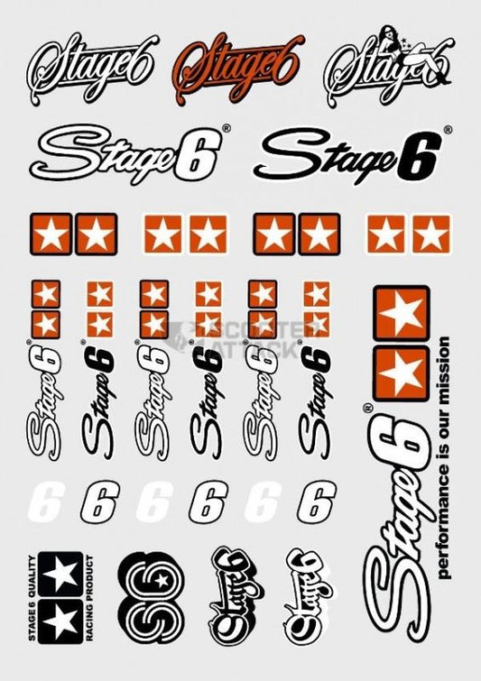 STAGE6 ステッカーセット Sticker Sheet 210/300mm バイク シール アクセサリー