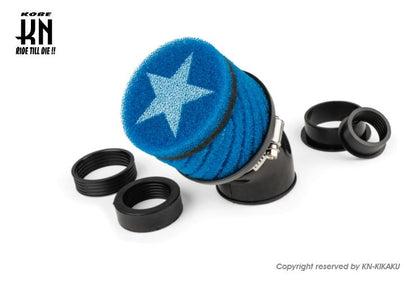 STAGE6 Air Filter Blue 2-Way Type 28/35/42/44mm Inner Diameter Universal Motorcycle