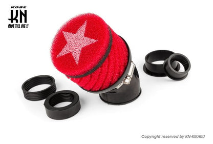 STAGE6 Air Filter Red 2-Way Type 28/35/42/44mm Inner Diameter Universal Motorcycle